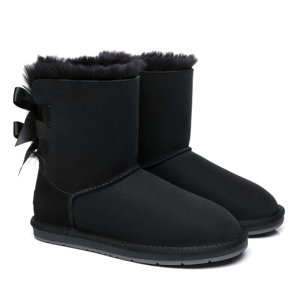 UGG Shoes - New!! UGG Premium Double Bow- Black- Size 10